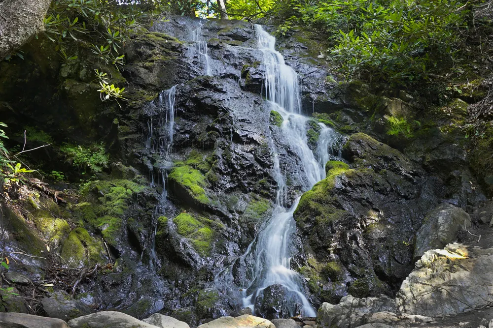 Cataract Falls is one of the best kid friendly Smoky Mountain hiking trails