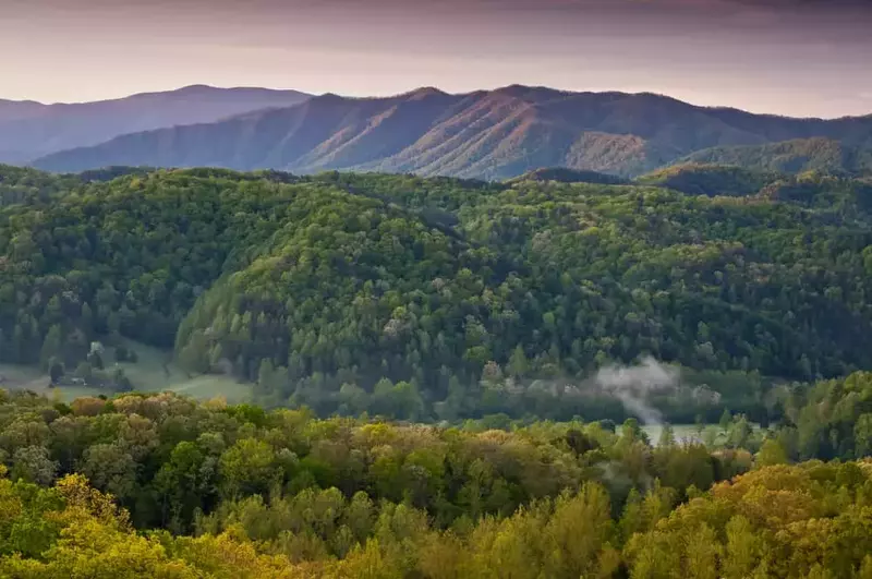 sunrise in the Smokies