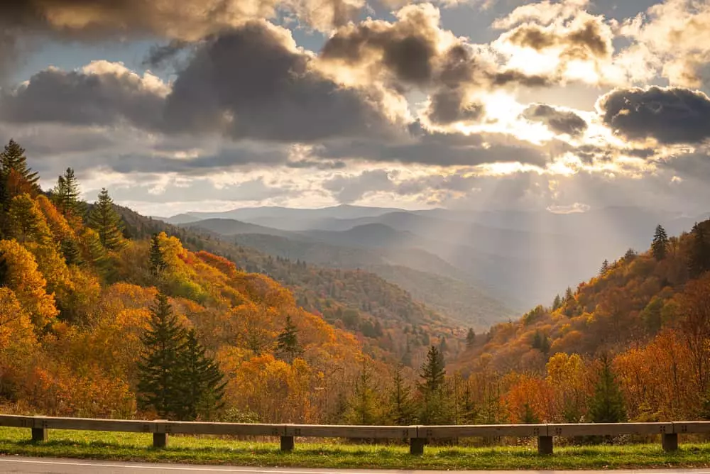 Newfound Gap Road in fall