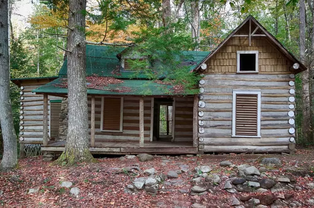 abandoned cabin in Elkmont Ghost Town
