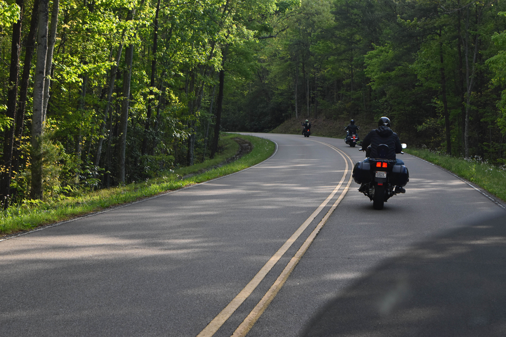 motorcycle drive in the smokies