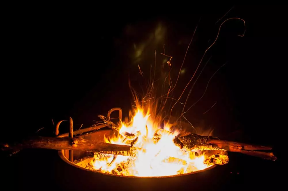 bonfire in the Smoky Mountains 