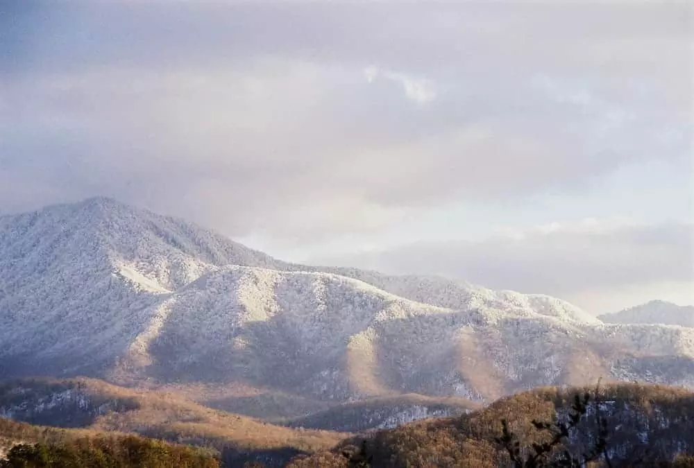 snowy mountains